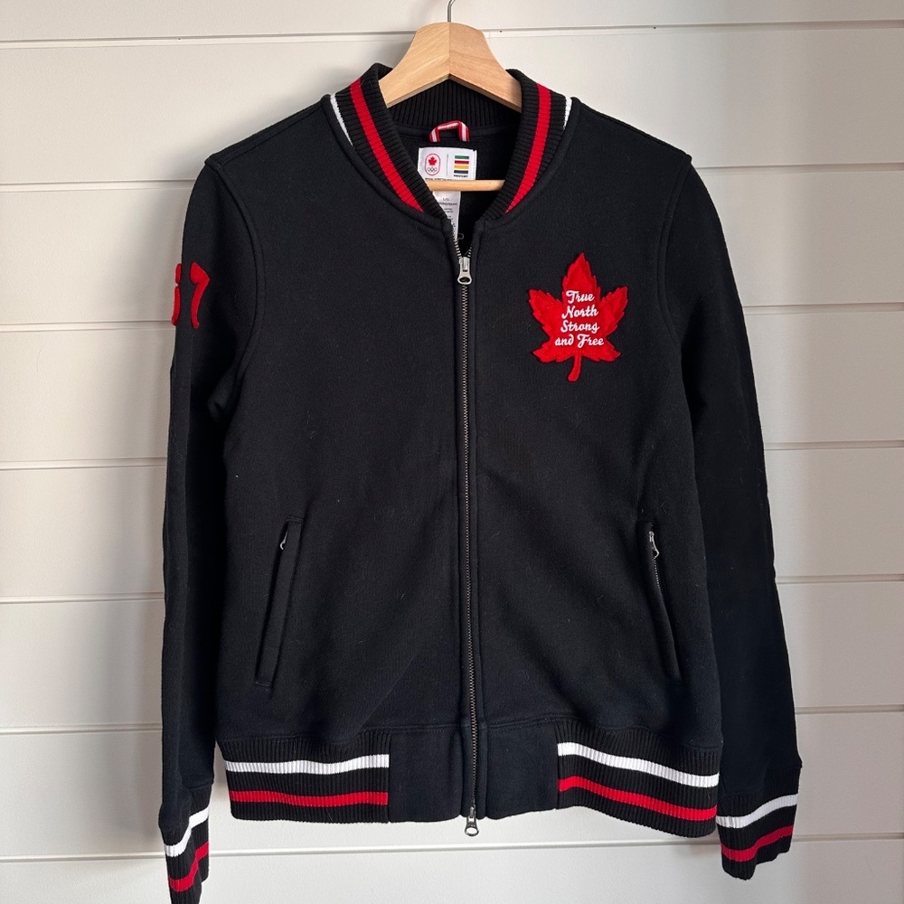 HUDSON’S BAY Team Canada Varsity Track Jacket — RARE 2014 Olympic Edition ✨ - Picture 3 of 12